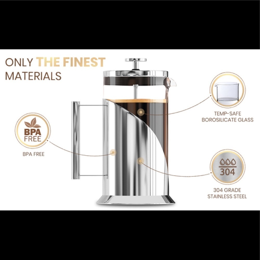 Cafe Du Chateau French Coffee Press 2 Extra Filter